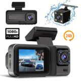 Câmera DVR Automotiva 3 Kanal Dash Cam