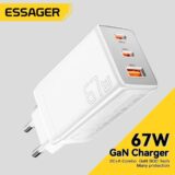Carregador Essager 67w GaN 3 UNIDADES