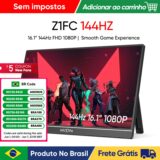 Monitor Gamer Portátil ARZOPA 16.1 polegadas 144Hz