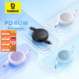 CABO BASEUS RETRÁTIL USB C 60W