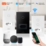 Coibeu Interruptor Inteligente Touch com Tomada Wi-Fi Alexa Google