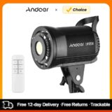 Andoer 100W Estúdio LED Luz de Vídeo 5600K Regulável Bowens Mount Luz Contínua Com Controle Remoto