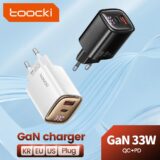 Toocki Carregador GaN 33W USB Display Digital PD QC3.0 Tipo C