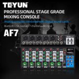 TEYUN Console de Mistura de Som Portátil,