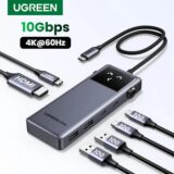 UGREEN Uno USB C HUB 6-em-1 4K60Hz PD100W 10Gbps USB3.2