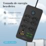 Coibeu Tomada 6 1 USB 2500W