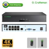 Gravador NVR 8CH POE 4K XMeye Suporta 16 Câmeras