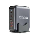 Carregador GaN 200W Multiportas PD/QC