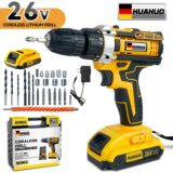 Parafusadeira Elétrica Sem Fio, Huahuo 21V