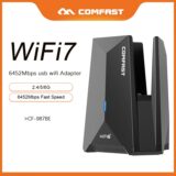 6452Mbps Wifi 7 Tri-Band USB Dongle BE6500