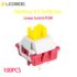 100 Peças Switch Leobog Ice Crystal 5 Pin 49g Linear