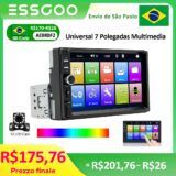 Essgoo Multimídia Automotiva 7 Polegadas 1 DIN HD MP5