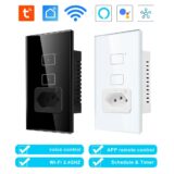 Interruptor Wifi 2 Botões com Tomada
