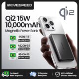 Movespeed P04 Power Bank Magnético Sem Fio Qi2 10000mAh PD 30W