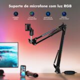 Suporte Microfone Braço Articulado RGB