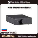 Fosi Audio Q6 USB DAC XMOS XU316 AK4493S