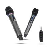 Coibeu Microfone Sem Fio Duplo Profissional UHF RGB