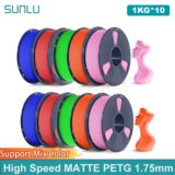 Sunlu Filamento PETG Fosco Alta Velocidade 1.75mm 10KG