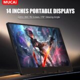 MUCAI Monitor Portátil 14″ HD 60Hz 3ms
