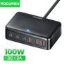 Rocoren Carregador Desktop USB GaN 100W 3C+3A