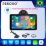 Essgoo Rádio Carro Portátil 7 polegadas Wireless CarPlay Android Auto Multimídia