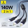 CABO BASEUS USB C 2 EM 1 140W