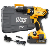 WAP Parafusadeira Furadeira Impacto Bivolt 21v K21 Wap + MaletaFuradeira Impacto 21V Bivolt