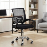 Cadeira De Escritório Tela Mesh Ribs Estofado Ergonômico Com Regulagem De Altura