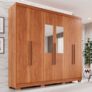 Guarda-roupa Casal com Espelho 6 Portas 2 Gavetas França