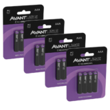Avant Use Kit 16 Pilhas Recarregáveis AAA Palito 1000mAh 1.2V