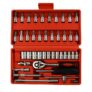 Maleta Jogo Chave catraca 46 peças 1/4” com soquete resistente aço inox
