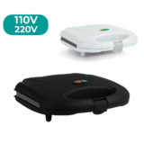 Oliver Home Sanduicheira Elétrica e Grill 2 em 1 Inox Antiaderente 750W