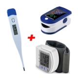 Termômetro Digital   Medidor De Pressão Arterial De Pulso Conjunto Oxímetro