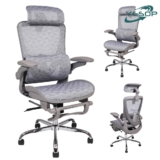 Cadeira De Escritório Ergonômica Com Apoio Lombar E De Pernas