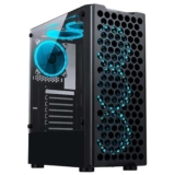 Gabinete Gamer Rise Mode X5 Glass RGB Lateral em Vidro Fumê Preto
