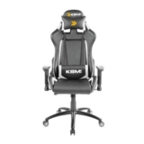 Cadeira Gamer KBM! GAMING Blizzard CG330, Preta e Branca, Com Almofadas, Reclinável, Descanso de Braço 2D