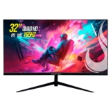 Monitor Gamer Rise Mode 32 2K 165Hz 1ms IPS Preto HDMI DisplayPort sRGB 99% Suporte Vesa