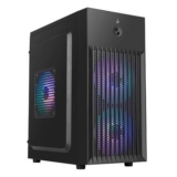 Gabinete Office Rise Mode X1 Black, Mini Tower, M-ATX, Preto