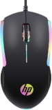 HP – Mouse Gamer USB M160 Preto – Sensor Óptico Ambidestro Resoluções até 1000 DPI e Iluminação Multicolor – 7ZZ79AA