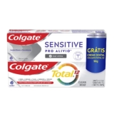 Kit Colgate Sensitive Pro Alívio Real White 110g + Colgate Total 12 Clean Mint 90g