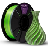 Filamento Pla Duo Color Prata E Verde Neon Premium 1Kg Duas Cores V-Silk 1