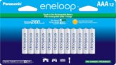 Pilha Aaa Recarregável Pré-Carregada Panasonic Bk-4Mcca12Fa Eneloop Pacote Com 12