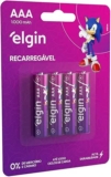 Elgin Pilha Recarregável AAA 1000mAh (4 Unidades)