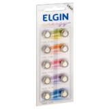 Bateria Alcalina Elgin LR44 10 unidades