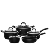 Jogo de Panelas Tramontina Mônaco Preto 5 Peças
