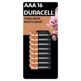 Duracell Pilha Alcalina AAA 16 unidades