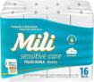 Mili Sensitive Care Papel Higiênico Folha Dupla Neutro – 16 Rolos