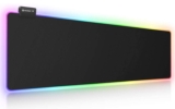 Mousepad RGB, 14 modos de iluminação, 2 níveis de brilho, 800 x 300 mm / 31,5 × 11,8 polegadas