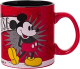 Silver Buffalo Caneca Cerâmica Disney Mickey Mouse Vermelha Preta