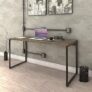 Mesa de Escritório em L Estilo Industrial 1,50m X 1,50m Kuadra